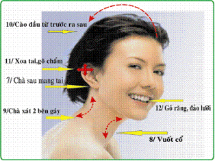 12 động tác xoa mặt theo diện chẩn